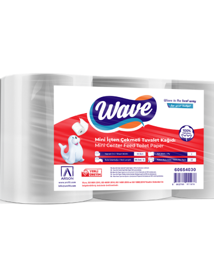 60654030 WAVE MİNİ İÇTEN ÇEKMELİ TUVALET KAĞIDI