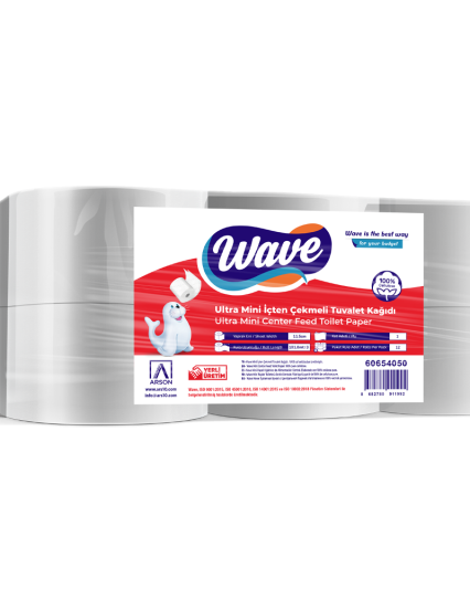 60654050 WAVE ULTRA MİNİ İÇTEN ÇEKMELİ TUVALET KAĞIDI