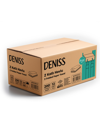 DENİSS Z KATLI HAVLU - 200 YAPRAK - 21x23